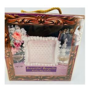 Beautiful Bargello Wedding Ring Cushion Kit Needlework Pillow Vintage Pink SILK!